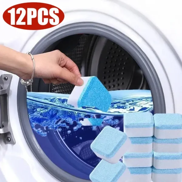 12pcs Deep Cleaning Tablets – Keep Your Washing Machine Fresh!